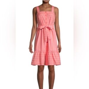 NWT Gal Meets Glam Ariel Apricot Striped Dress Size 4